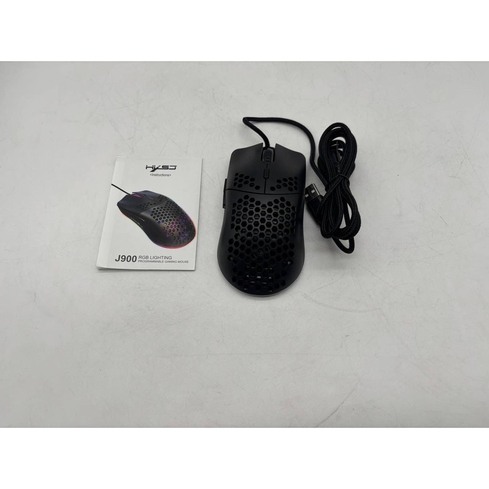 HKSJ J900 RGB Lighting Honeycomb Lightweight Gaming Mouse - Picture 4 of 5
